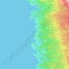Topografische kaart Grad Poreč, hoogte, reliëf