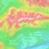 Topografische kaart Mieming, hoogte, reliëf