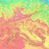 Topografische kaart Merindades, hoogte, reliëf