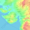 Topografische kaart Guyarat, hoogte, reliëf