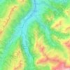 Topografische kaart Reichenbach im Kandertal, hoogte, reliëf