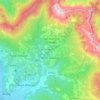 Topografische kaart Chies d'Alpago, hoogte, reliëf
