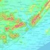 Topografische kaart Tuni, hoogte, reliëf
