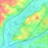 Topografische kaart Villaines-la-Gonais, hoogte, reliëf