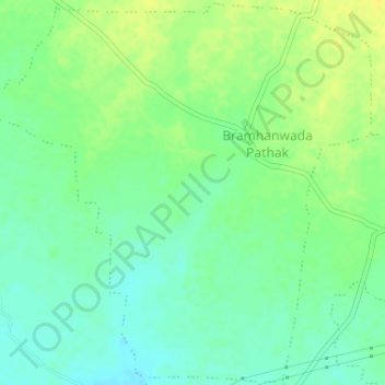 Topografische kaart Bramhanwada Pathak, hoogte, reliëf