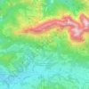 Topografische kaart Scheffau am Wilden Kaiser, hoogte, reliëf