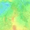 Topografische kaart Duras, hoogte, reliëf