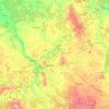 Topografische kaart powiat kaliski, hoogte, reliëf