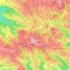 Topografische kaart Montet-et-Bouxal, hoogte, reliëf
