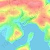 Topografische kaart Scilly, hoogte, reliëf