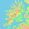 Topografische kaart Senja - Sážžá, hoogte, reliëf