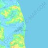 Topografische kaart Great Yarmouth, hoogte, reliëf