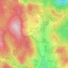 Topografische kaart Nové Hutě, hoogte, reliëf
