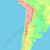 Topografische kaart Región de Valparaíso, hoogte, reliëf