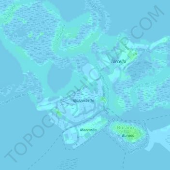Topografische kaart Isola dei Laghi, hoogte, reliëf