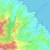 Topografische kaart Le Marigot, hoogte, reliëf