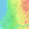 Topografische kaart Saulkrastu novads, hoogte, reliëf
