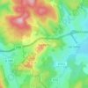 Topografische kaart Cervières, hoogte, reliëf