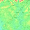 Topografische kaart County Roscommon, hoogte, reliëf