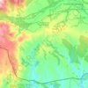 Topografische kaart Pedralba de la Pradería, hoogte, reliëf