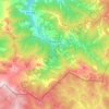 Topografische kaart Pesaguero, hoogte, reliëf