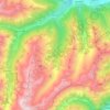 Topografische kaart Sellrain, hoogte, reliëf