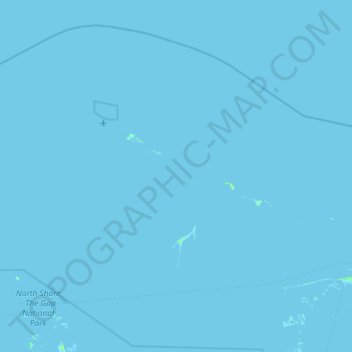 Topografische kaart Grand Cay, hoogte, reliëf