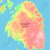 Topografische kaart Cornwallis Island, hoogte, reliëf