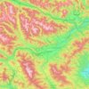 Topografische kaart Murtal, hoogte, reliëf