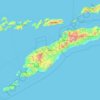 Topografische kaart Timor, hoogte, reliëf