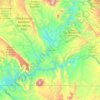 Topografische kaart Lake Powell, hoogte, reliëf