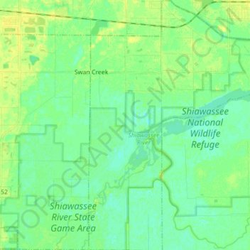 Topografische kaart James Township, hoogte, reliëf