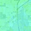 Topografische kaart Florida City, hoogte, reliëf