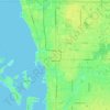 Topografische kaart Sarasota, hoogte, reliëf