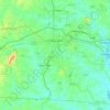 Topografische kaart Gastonia, hoogte, reliëf