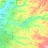 Topografische kaart Coruche, hoogte, reliëf