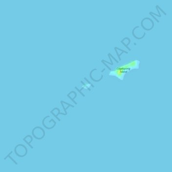 Topografische kaart Guyam Island, hoogte, reliëf