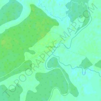 Topografische kaart Лайтамак, hoogte, reliëf