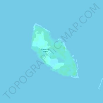 Topografische kaart Daluman Island, hoogte, reliëf