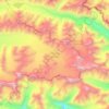 Topografische kaart Chiantar Glacier, hoogte, reliëf