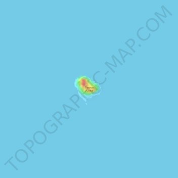Topografische kaart Siparay Island, hoogte, reliëf