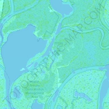 Topografische kaart Raft River, hoogte, reliëf