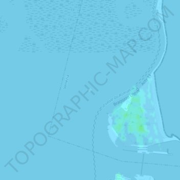 Topografische kaart Ottagono Ca' Roman, hoogte, reliëf