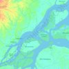 Topografische kaart Amazon, hoogte, reliëf