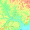 Topografische kaart Soumié, hoogte, reliëf