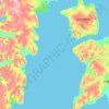 Topografische kaart Storfjorden, hoogte, reliëf