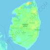 Topografische kaart Tandubas Island, hoogte, reliëf