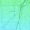 Topografische kaart East Rancho Dominguez County Park, hoogte, reliëf