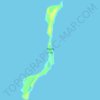 Topografische kaart Bonds Cay, hoogte, reliëf