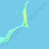 Topografische kaart Whale Cay, hoogte, reliëf